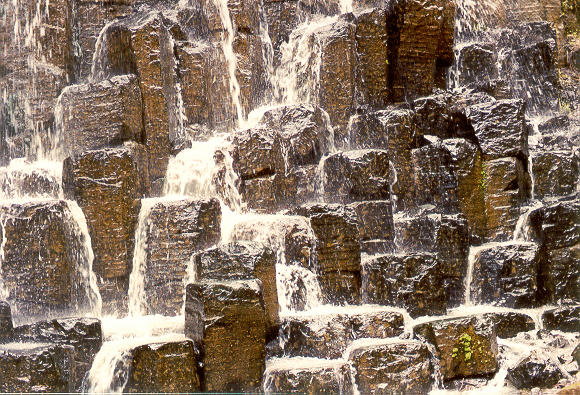 Waterfall at the basaltic prisms of Santa Maria Regla, Hidalgo, Mexico (2003)