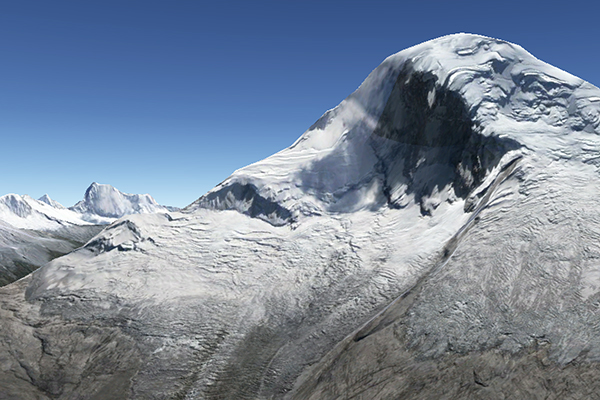 Glacier 511, Huascaran Peak, White Range, Peru (Google Earth®). 