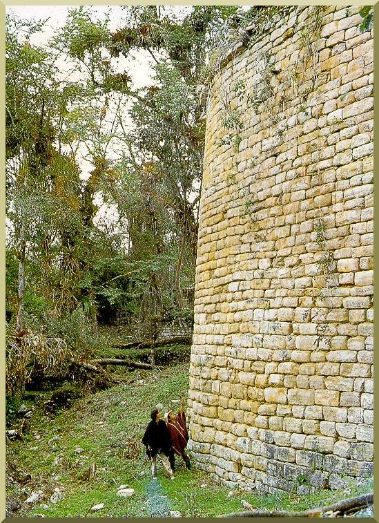 Gigantic walls of the fortified city of Kuelap